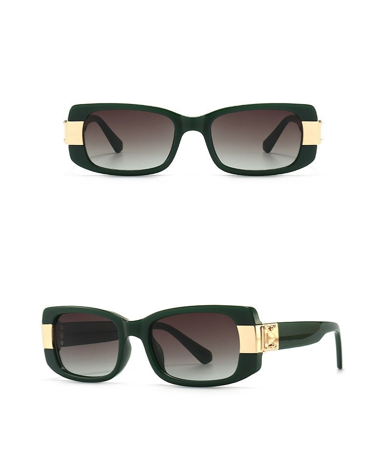 Calanovella Classic Retro Rectangle Sunglasses Women Brand Luxury