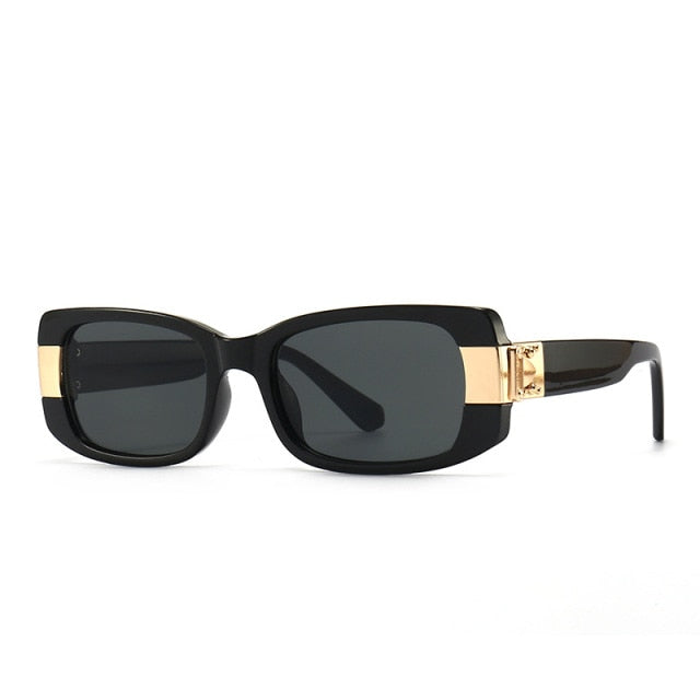 Calanovella Classic Retro Rectangle Sunglasses Women Brand Luxury Travel Small Vintage Sun Glasses For Female Oculos Lunette De Soleil