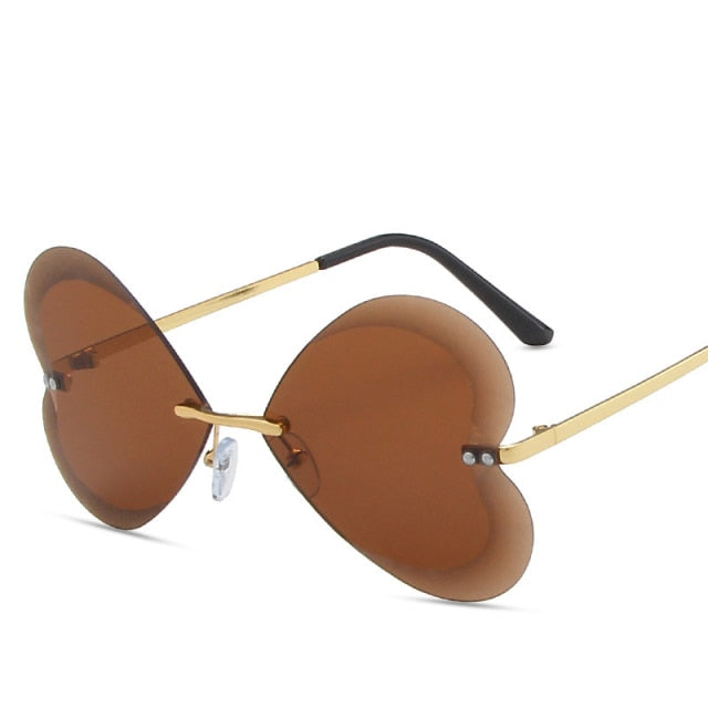 Calanovella Heart Shaped Sunglasses Women Men Luxury Brand Designer