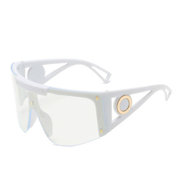 Calanovella Fashion One Piece Oversized Shield Sunglasses UV400