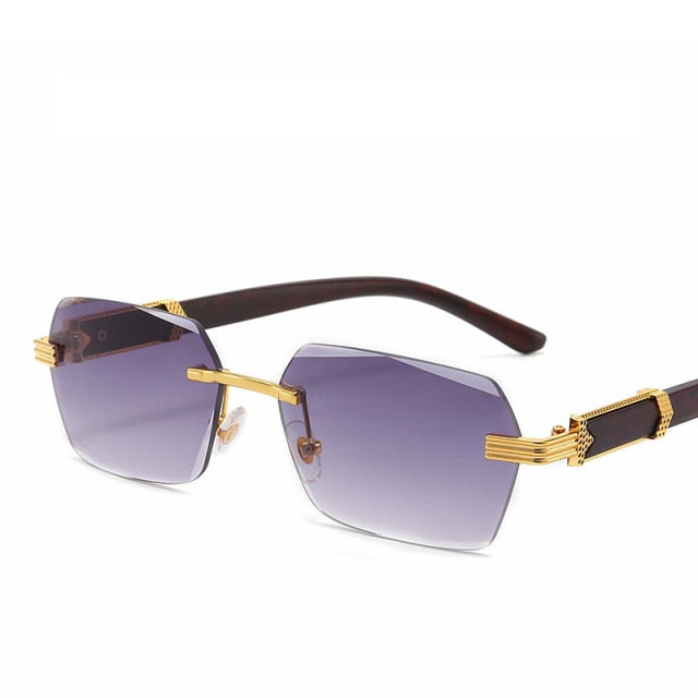 Calanovella Rectangle Sunglasses Women Men Rimless Vintage Eyeglasses Luxury Brand Designer Sun Glasses Framless Shades Retro Eyewear UV400