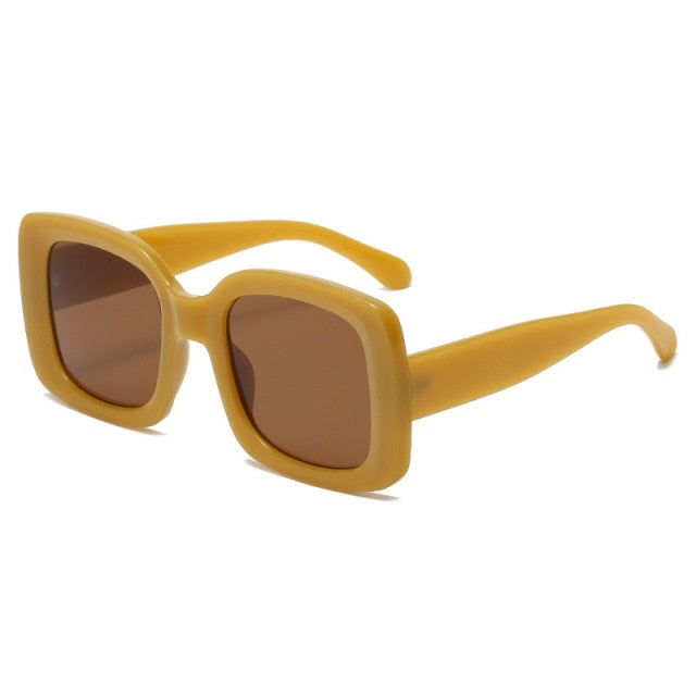 Calanovella Fashion Square Women Sunglasses Rectangle Small Frames Sun Glasses Female Luxury Punk Vintage Sunglasses Gafas De Sol