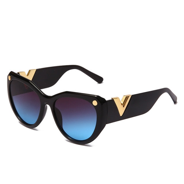 Calanovella Cat Eye Vintage Sunglasses Women Men Retro Sun Glasses