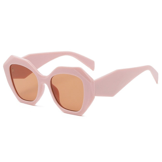 Calanovella Steampunk Sunglasses Women Geometry Oversized Sun Glasses