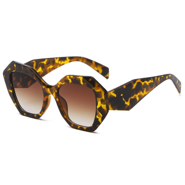 Calanovella Steampunk Sunglasses Women Geometry Oversized Sun Glasses