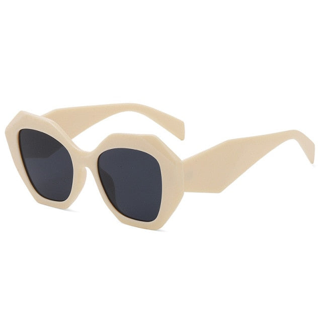 Calanovella Steampunk Sunglasses Women Geometry Oversized Sun Glasses