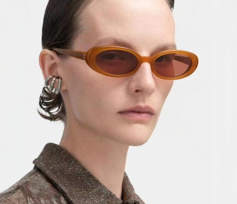 Calanovella Small Oval Sunglasses Women Luxury Brand Designer Eyewear