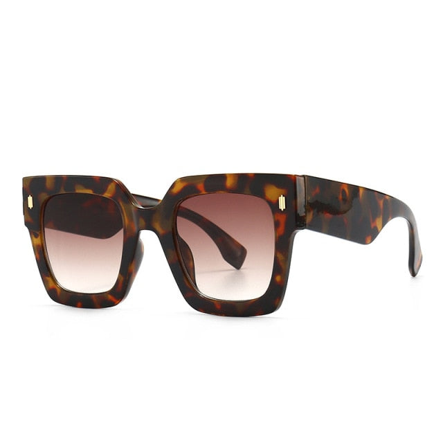 Calanovella Fashion Big Square Frame Sunglasses UV400