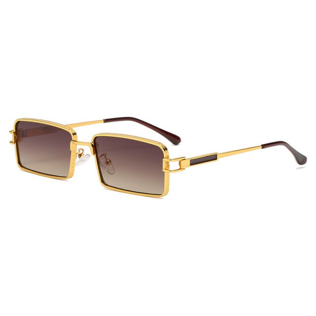 Calanovella Vintage Rectangle Sunglasses Men Punk Gradient Sun Glasses