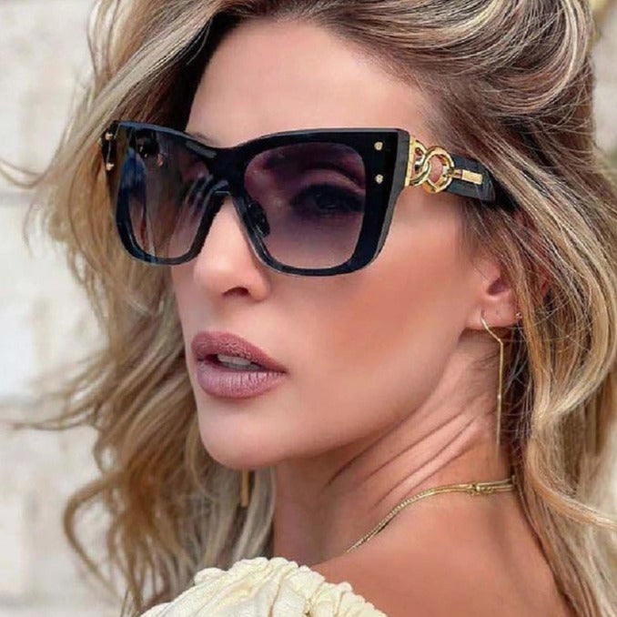 Calanovella Cat Eye Sunglasses Women Brand Designer Oversized Sun