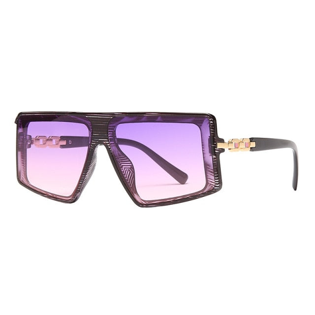 Calanovella One Piece Square Sunglasses Women Men Retro Sun Glasses