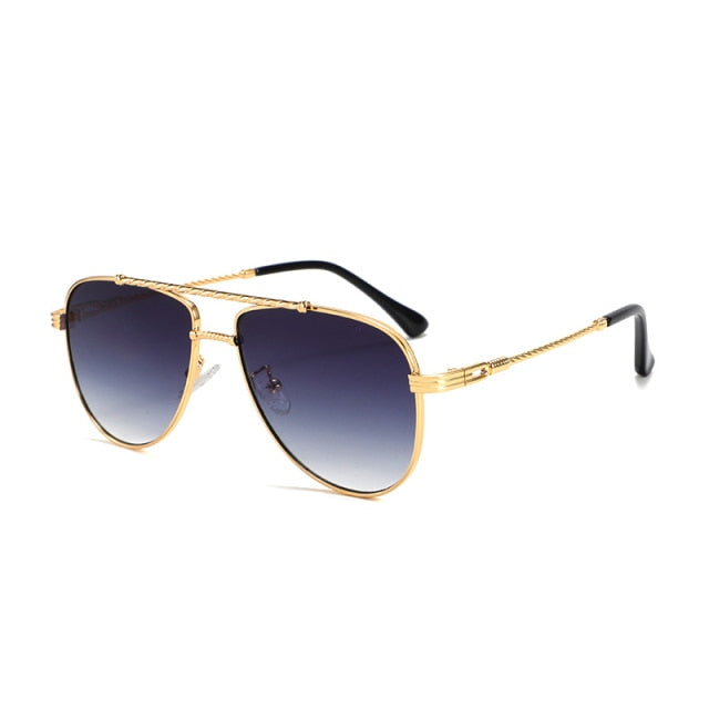 Calanovella Oversized Pilot Sunglasses Men Punk Gradient Sun Glasses