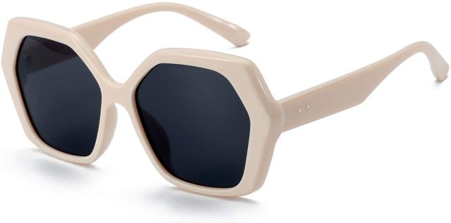 Calanovella Oversized Hexagonal Sunglasses UV400