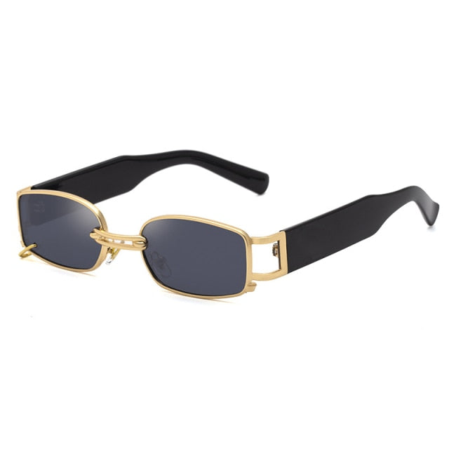 Calanovella Rectangle Sunglasses Women Hip Hop Steampunk Sun Glasses
