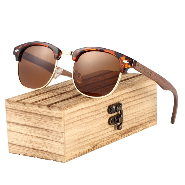 Calanovella Classic Black Walnut Wood Sunglasses Polarized Sun Glasses