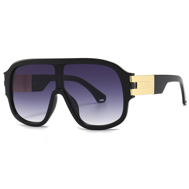 Calanovella New Oversized Square Sunglasses Brand Designer Shades Eyewear Gradient One Piece Sun Glasses