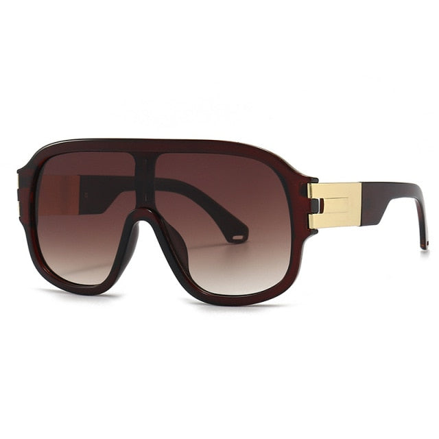 Calanovella New Oversized Square Sunglasses Brand Designer Shades Eyewear Gradient One Piece Sun Glasses