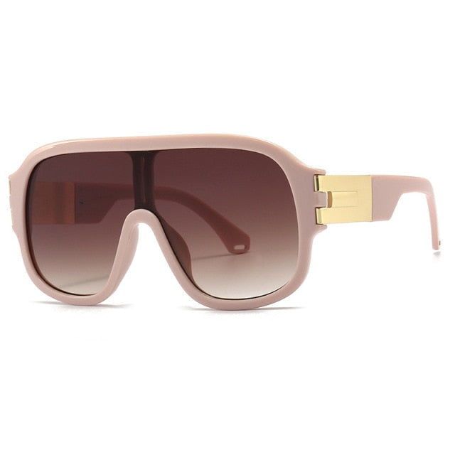 Calanovella New Oversized Square Sunglasses Brand Designer Shades Eyewear Gradient One Piece Sun Glasses