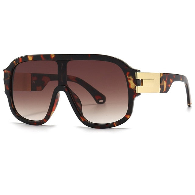 Calanovella New Oversized Square Sunglasses Brand Designer Shades Eyewear Gradient One Piece Sun Glasses