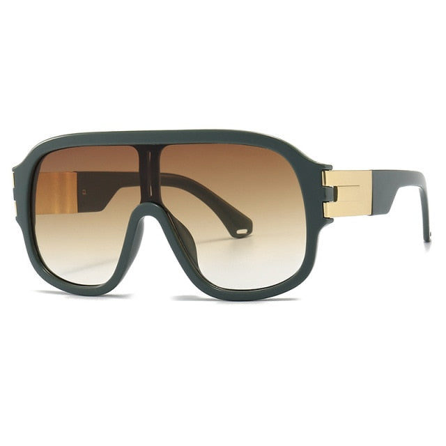 Calanovella New Oversized Square Sunglasses Brand Designer Shades Eyewear Gradient One Piece Sun Glasses
