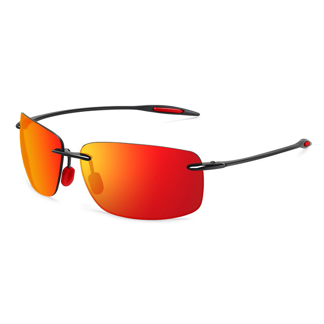 Calanovella Classic Sports Rimless Sunglasses Men Orange Male Driving