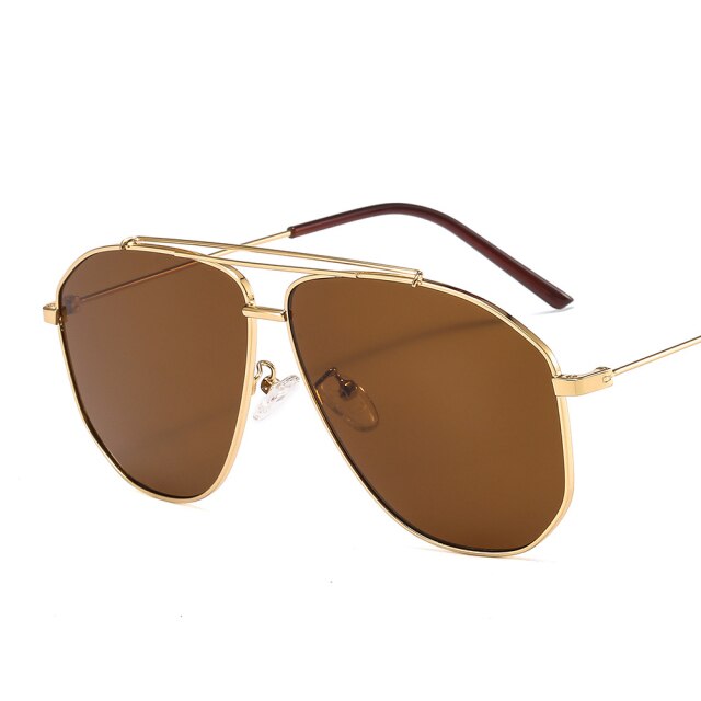 Calanovella Oversized Pilot Sunglasses Men Women Metal Frame Fashion