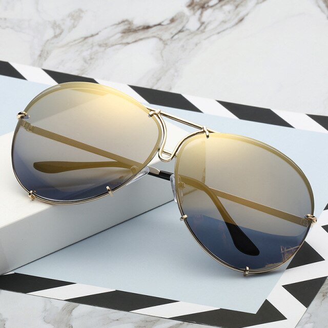 Calanovella Pilot Sunglasses Women Oversized Luxury Sun Glasses For