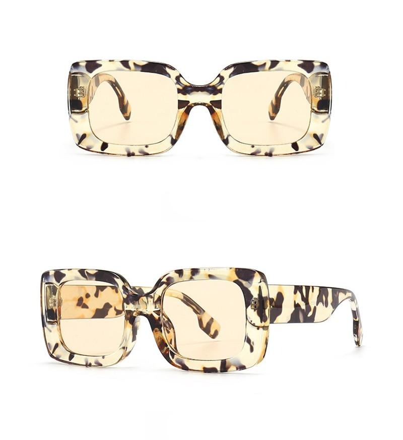 Calanovella Big Square Thick Frame Sunglasses UV400