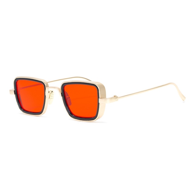 Calanovella Steampunk Sunglasses Men Punk Square Sun Glasses Women Metal Frames Shades UV400 Driving Retro Male Eyewear Oculos Escuros
