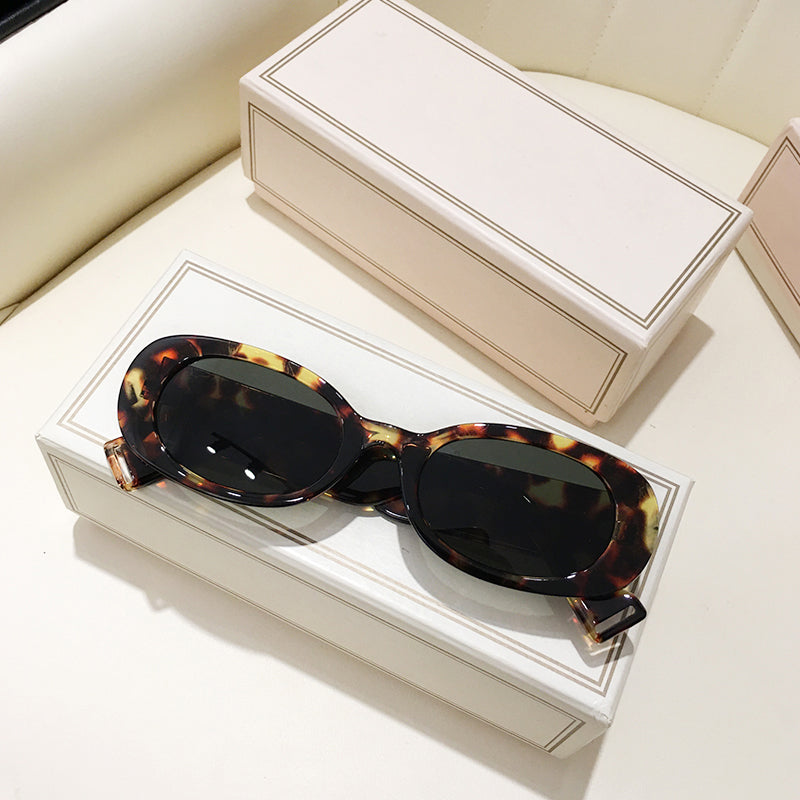 Calanovella Trendy Wide Arm Oval Rectangle Sunglasses UV400