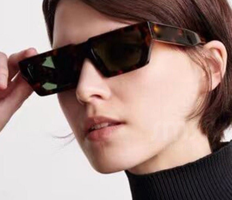 Calanovella Small Rectangle Jelly Gray Sunglasses Women Fashion Shades UV400 Retro Square Leopard Men Sun Glasses Punk Eyewear