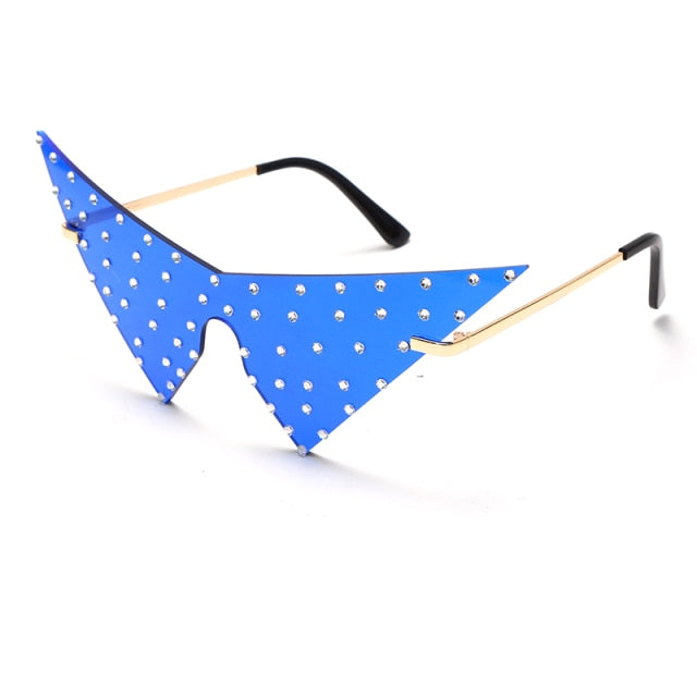 Calanovella Oversized Triangle One Piece Women Sunglasses Vintage