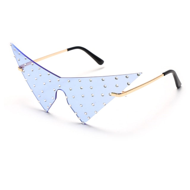 Calanovella Oversized Triangle One Piece Women Sunglasses Vintage