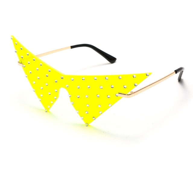 Calanovella Oversized Triangle One Piece Women Sunglasses Vintage