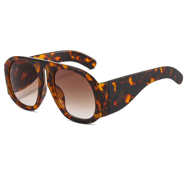 Calanovella Oversized Round Sunglasses Women Brand Designer Trending Men Gradient Glasses UV400