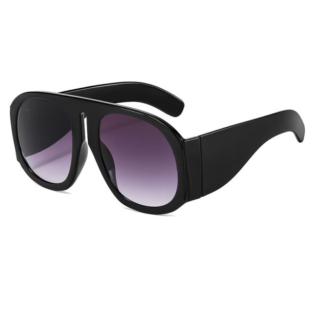 Calanovella Oversized Round Sunglasses Women Brand Designer Trending Men Gradient Glasses UV400