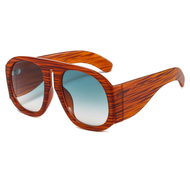 Calanovella Oversized Round Sunglasses Women Brand Designer Trending Men Gradient Glasses UV400