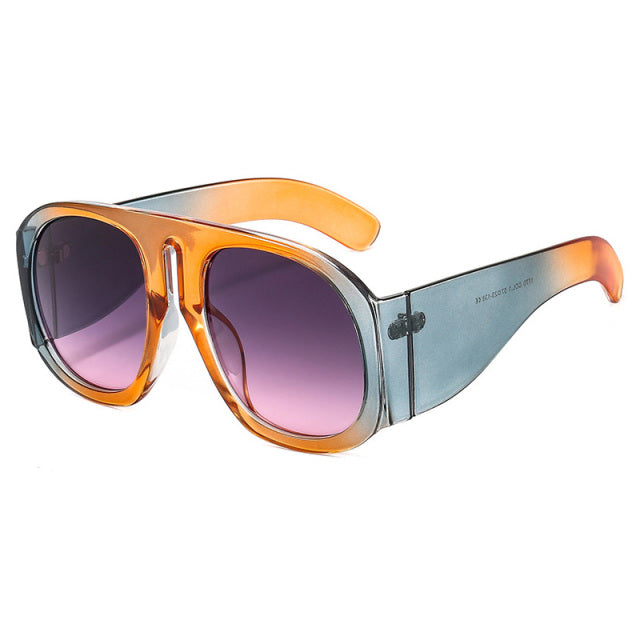 Calanovella Oversized Round Sunglasses Women Brand Designer Trending Men Gradient Glasses UV400