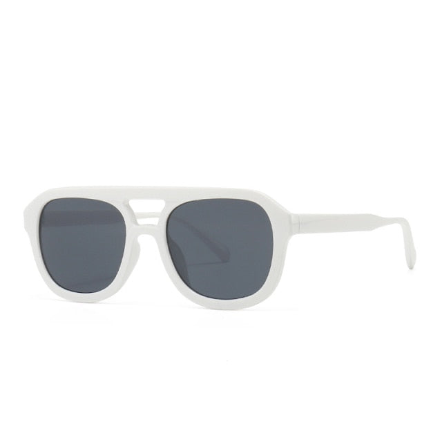 Calanovella Vintage Retro Round Sunglasses Double Bridges Fashion Jelly Color Eyewear Trending Leopard Tea Sun Glasses Shades UV400