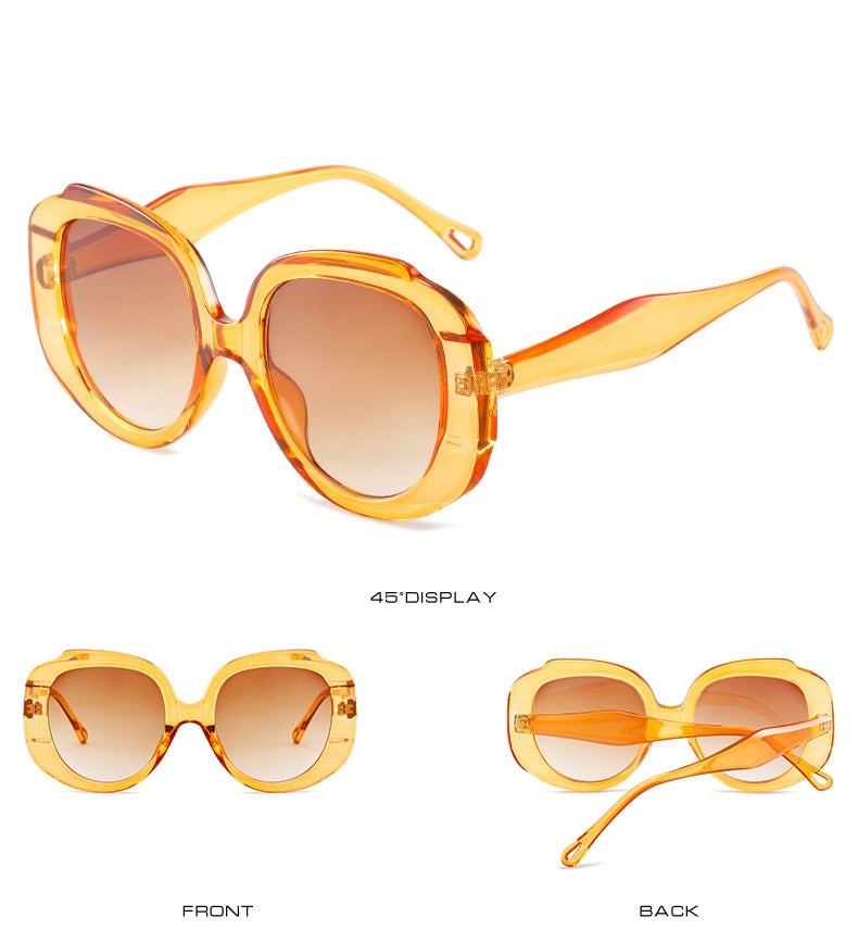 Calanovella New Square Sunglasses Women Oversized Steampunk Sun