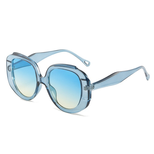Calanovella New Square Sunglasses Women Oversized Steampunk Sun Glasses Men UV400 Driving Gradient Shades Vintage Goggle Eyewears
