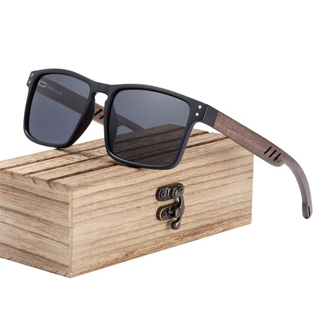 Calanovella Sunglasses Brand Designer Natural Walnut Wood Sun Glasses Polarized Eyewear UV400