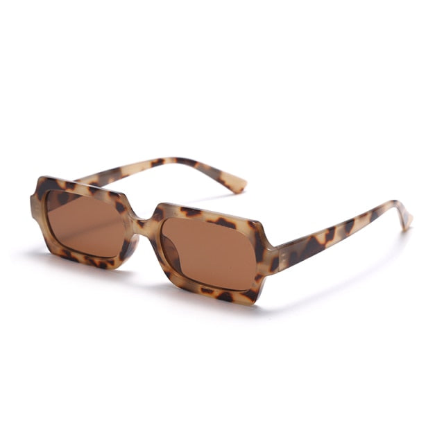 Calanovella Retro Rectangle Sunglasses Women Vintage Small Square Sun