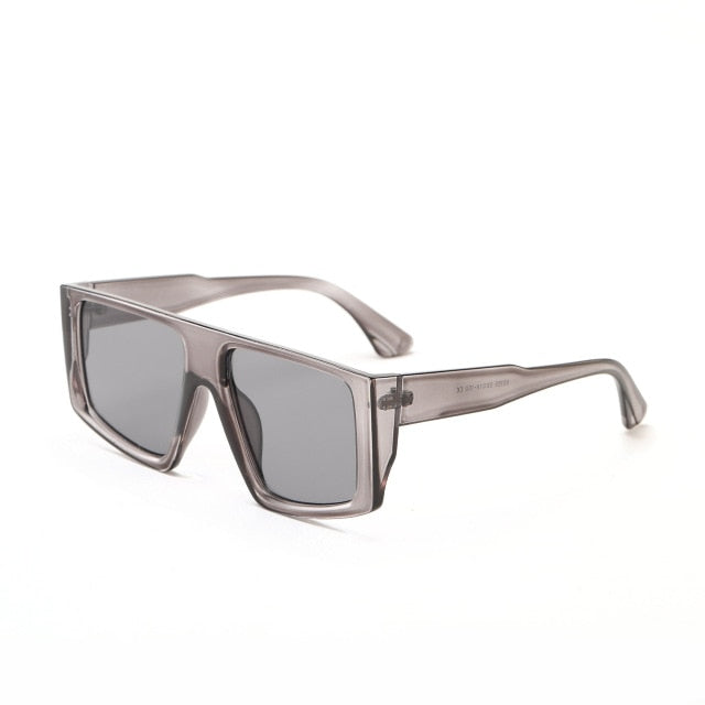 Calanovella Trendy Oversized Square Women Sunglasses Vintage Flat Top Rectangle Big Frame Shades UV400