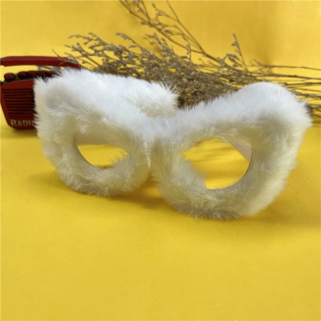 Calanovella Trendy Cat Eye Kardashan Sunglasses Women Punk Soft Fur