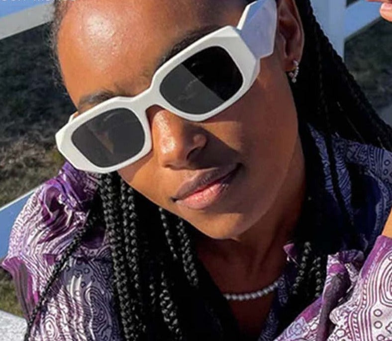 Calanovella Women Vintage Sunglasses Brand Designer Ladies Irregular Square Sun Glasses Men UV400 Protection Outdoor Shades Eyewear