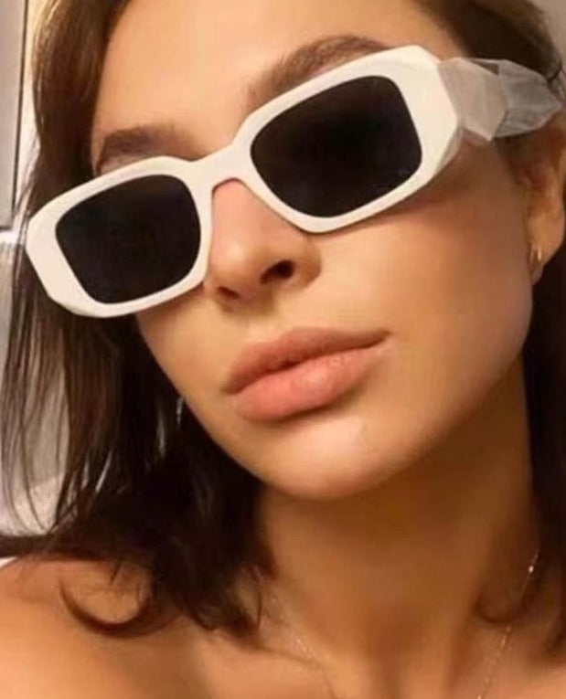 Calanovella Women Vintage Sunglasses Brand Designer Ladies Irregular Square Sun Glasses Men UV400 Protection Outdoor Shades Eyewear