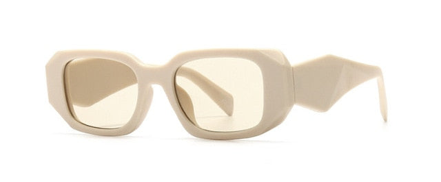 Calanovella Women Vintage Sunglasses Brand Designer Ladies Irregular Square Sun Glasses Men UV400 Protection Outdoor Shades Eyewear