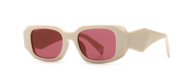 Calanovella Women Vintage Sunglasses Brand Designer Ladies Irregular Square Sun Glasses Men UV400 Protection Outdoor Shades Eyewear