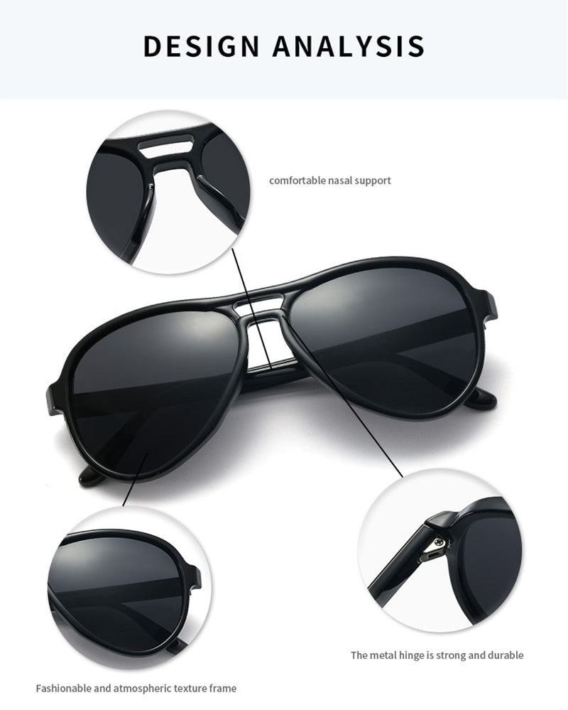 Calanovella Retro Double Bridges Pilot Women Sunglasses Fashion Beige